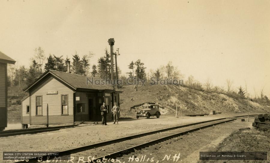 Postcard: Boston & Maine Railroad Station, Hollis, N.H.